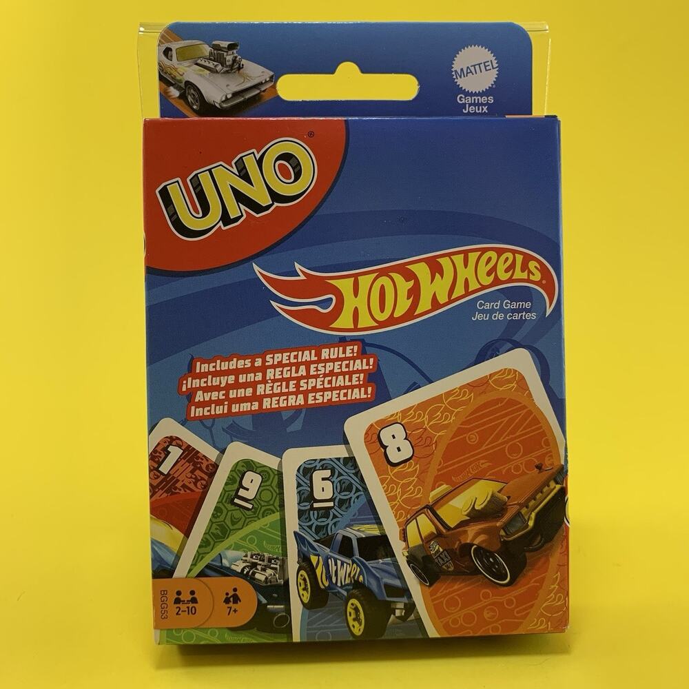 NEW MATTEL HOT WHEELS CARS UNO KIDS FAMILY GAME NIGHT CARD GAME HOTWHEELS